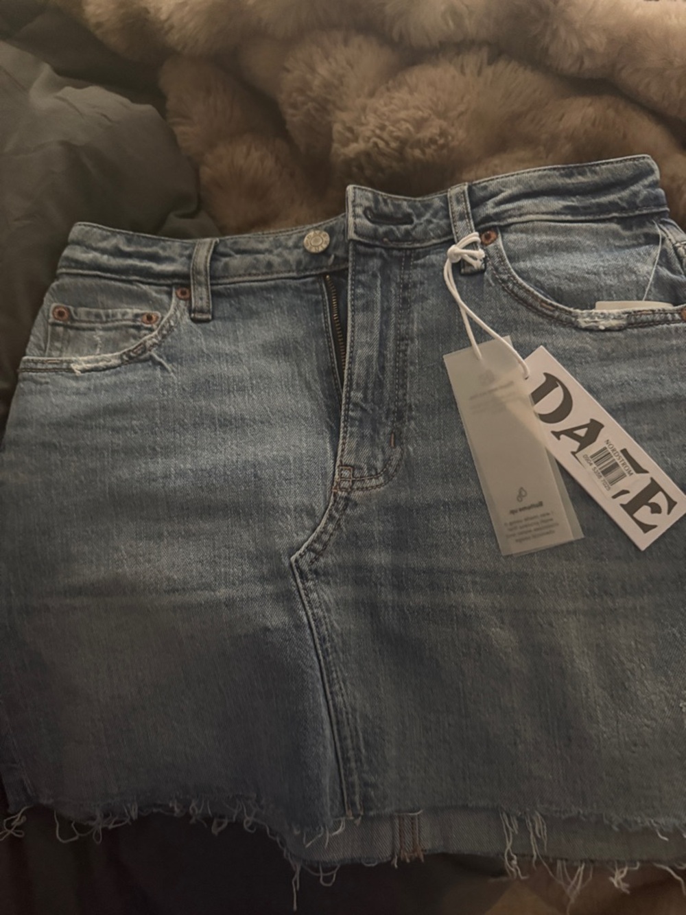 DAZE Light Blue Denim Mini Skirt
